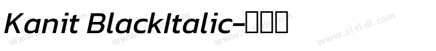 Kanit BlackItalic字体转换